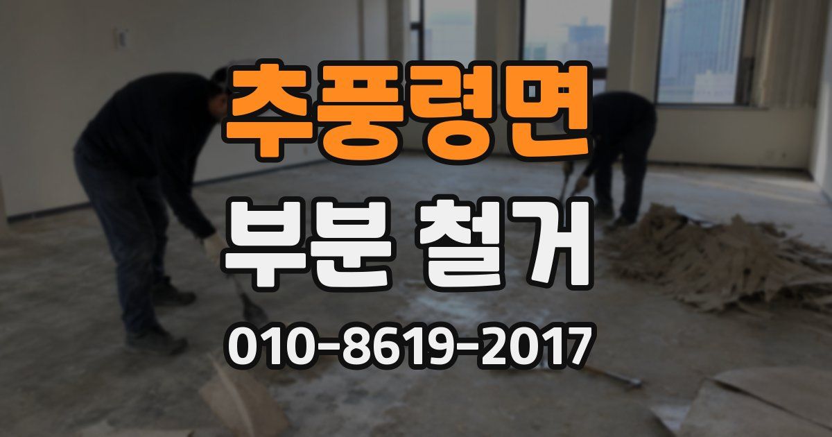 추풍령면 부분 철거