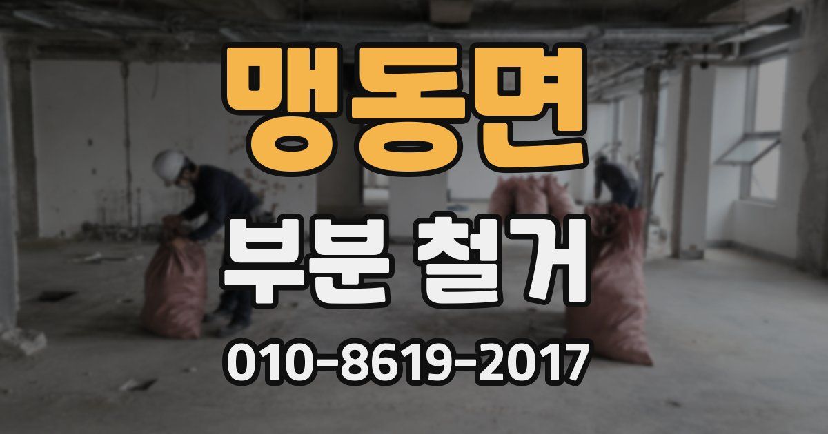 맹동면 부분 철거