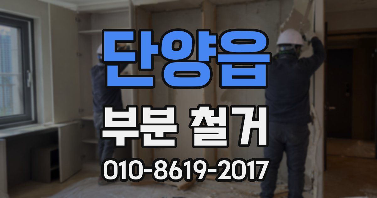단양읍 부분 철거