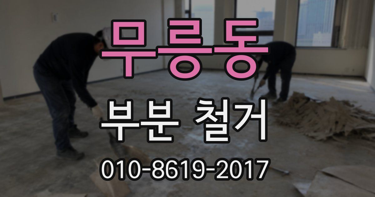 무릉동 부분 철거