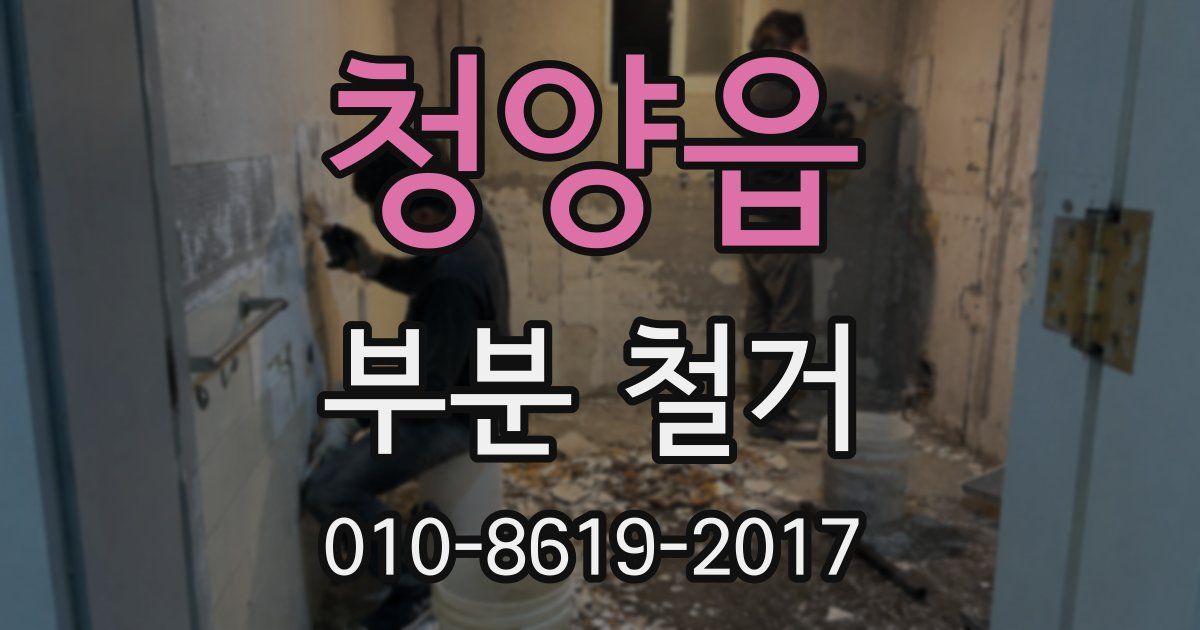 청양읍 부분 철거