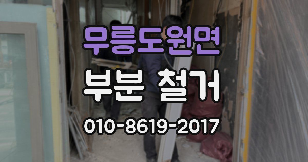 무릉도원면 부분 철거