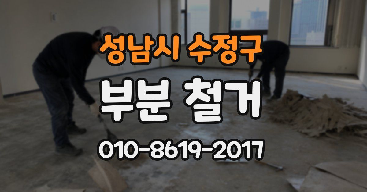 성남시 수정구 부분 철거