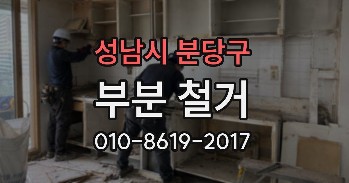 성남시 분당구 부분 철거
