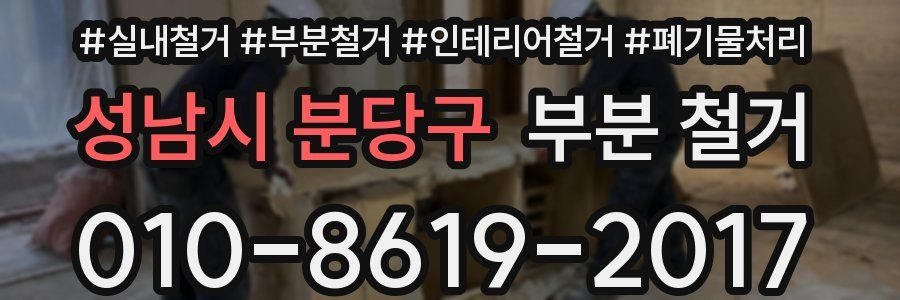 성남시 분당구 부분 철거