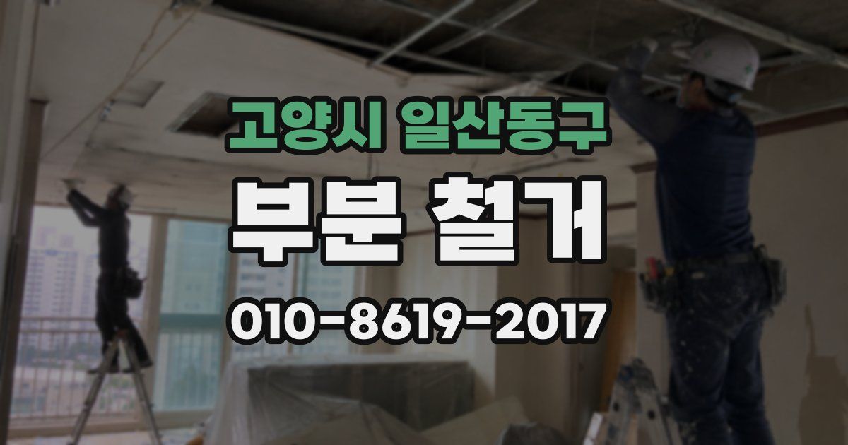 고양시 일산동구 부분 철거