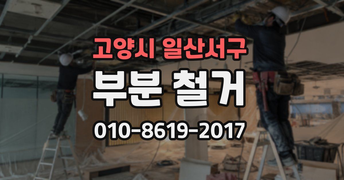 고양시 일산서구 부분 철거
