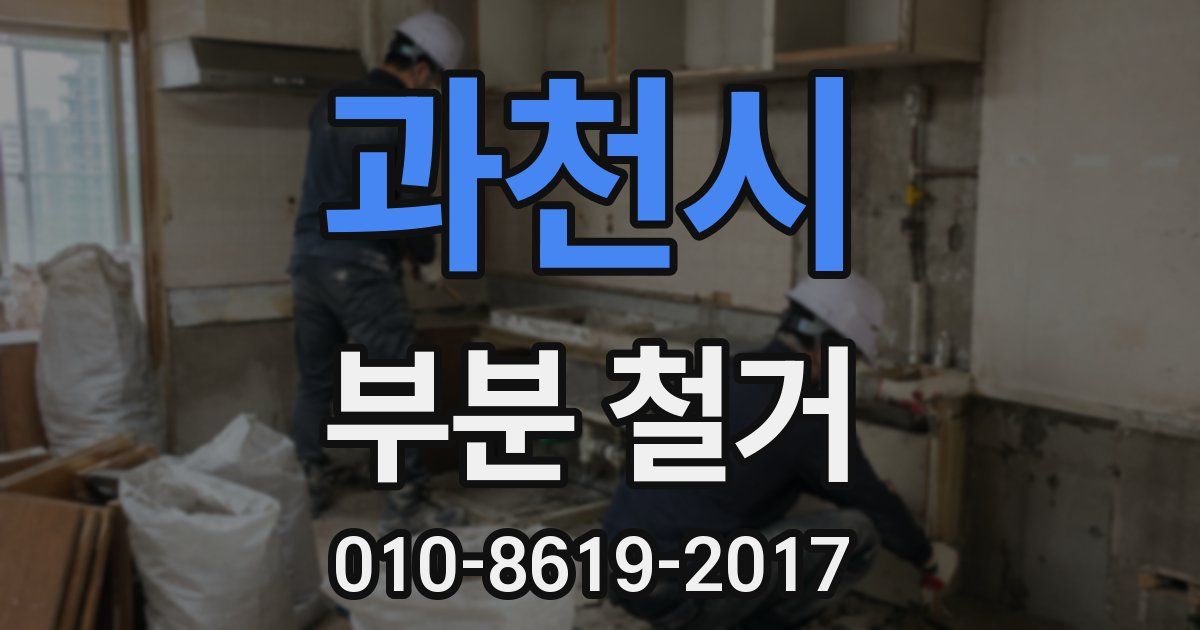 과천시 부분 철거