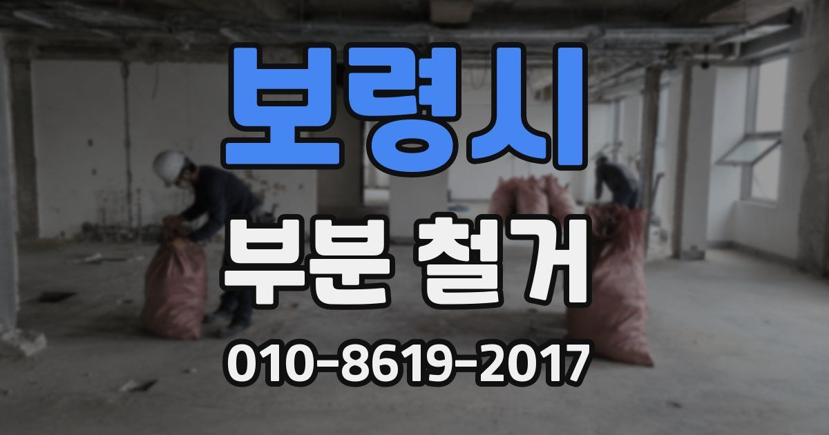 보령시 부분 철거