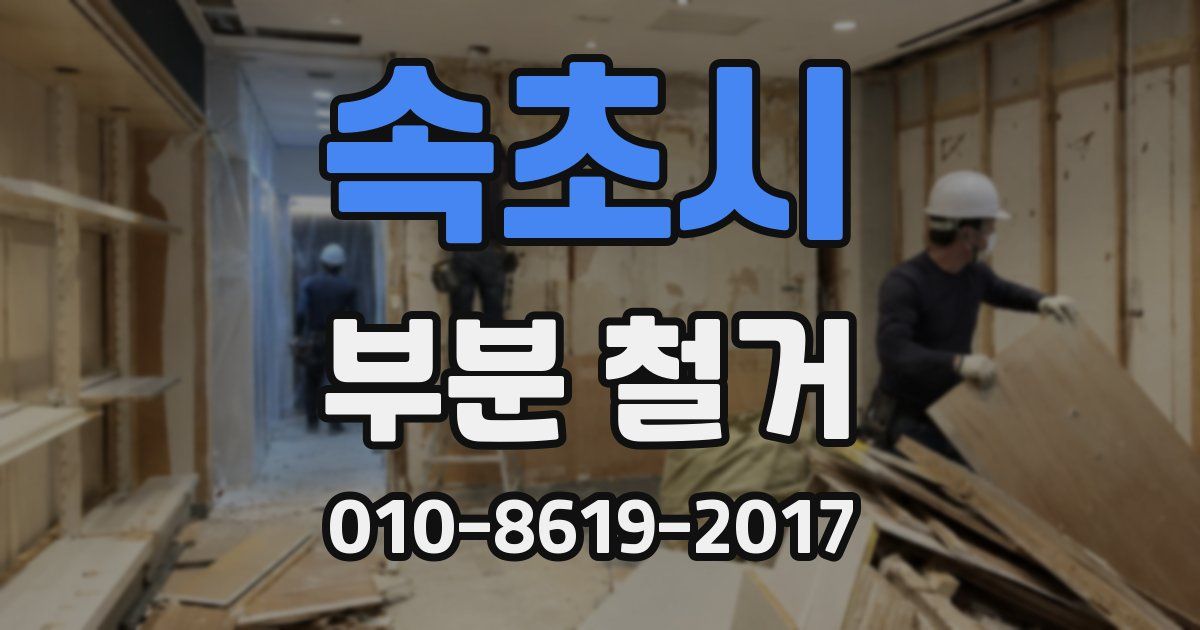 속초시 부분 철거