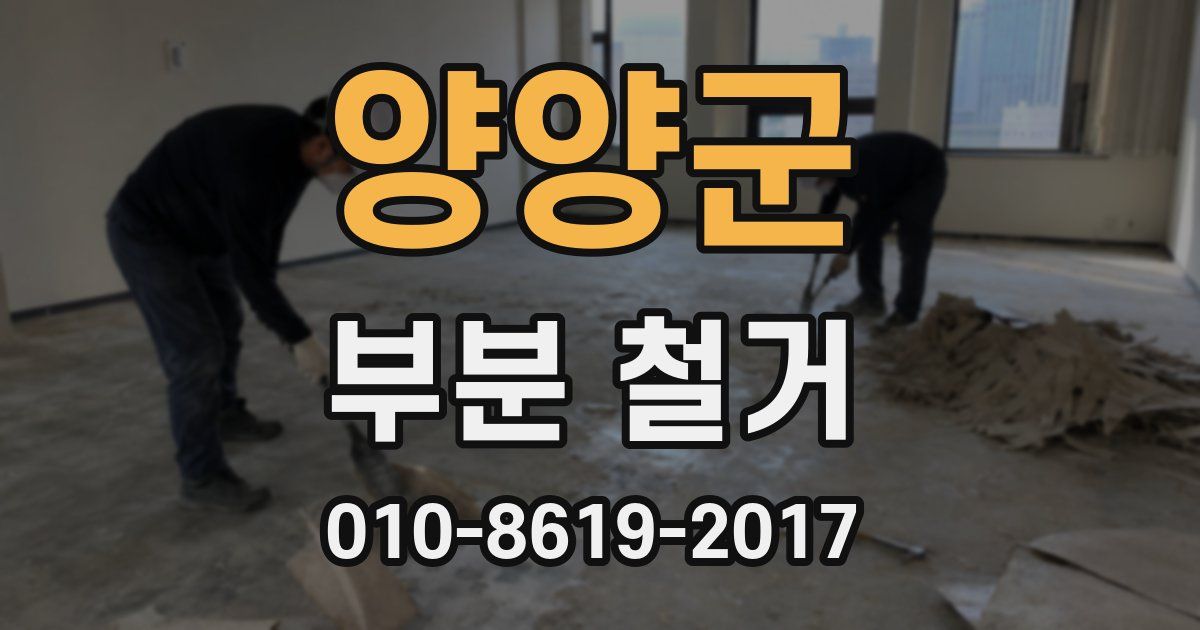 양양군 부분 철거