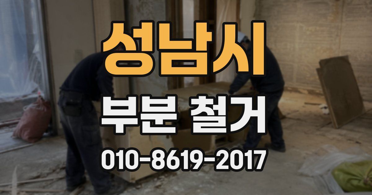 성남시 부분 철거