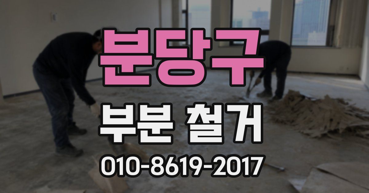 분당구 부분 철거
