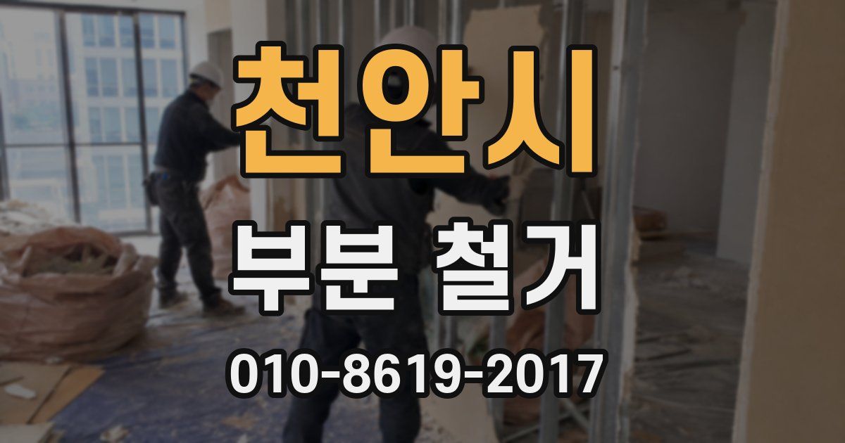 천안시 부분 철거