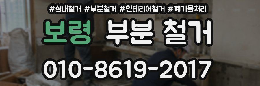 보령 부분 철거
