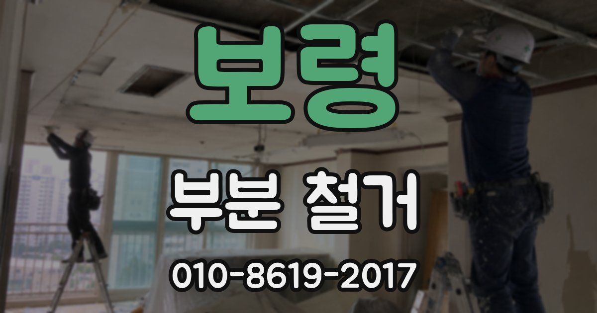 보령 부분 철거