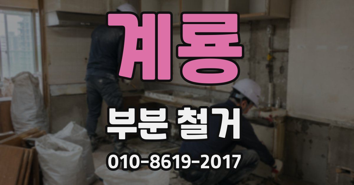 계룡 부분 철거