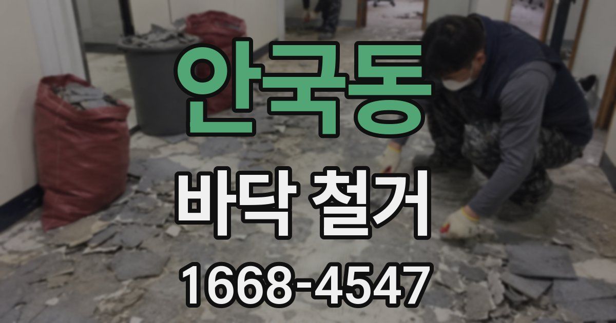 안국동 바닥 철거