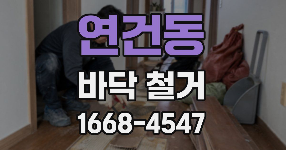 연건동 바닥 철거