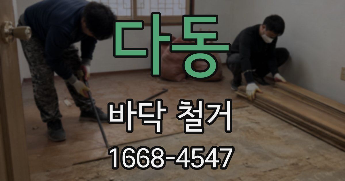 다동 바닥 철거