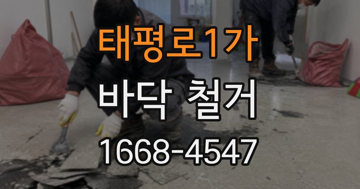 태평로1가 바닥 철거