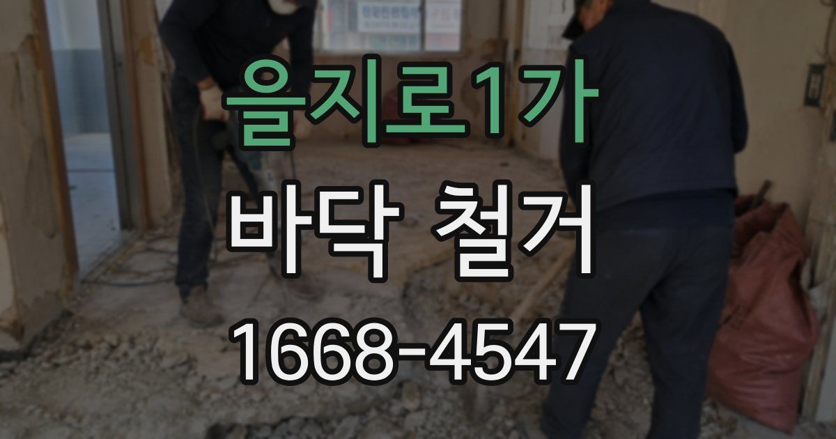 을지로1가 바닥 철거