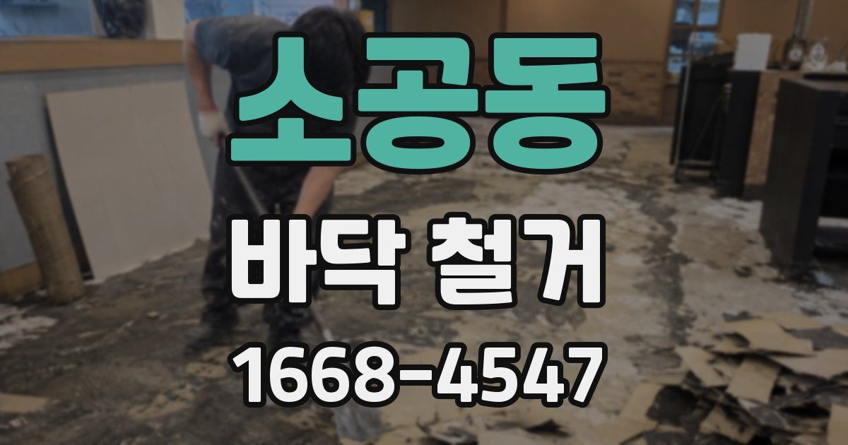 소공동 바닥 철거