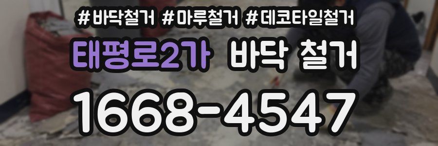 태평로2가 바닥 철거