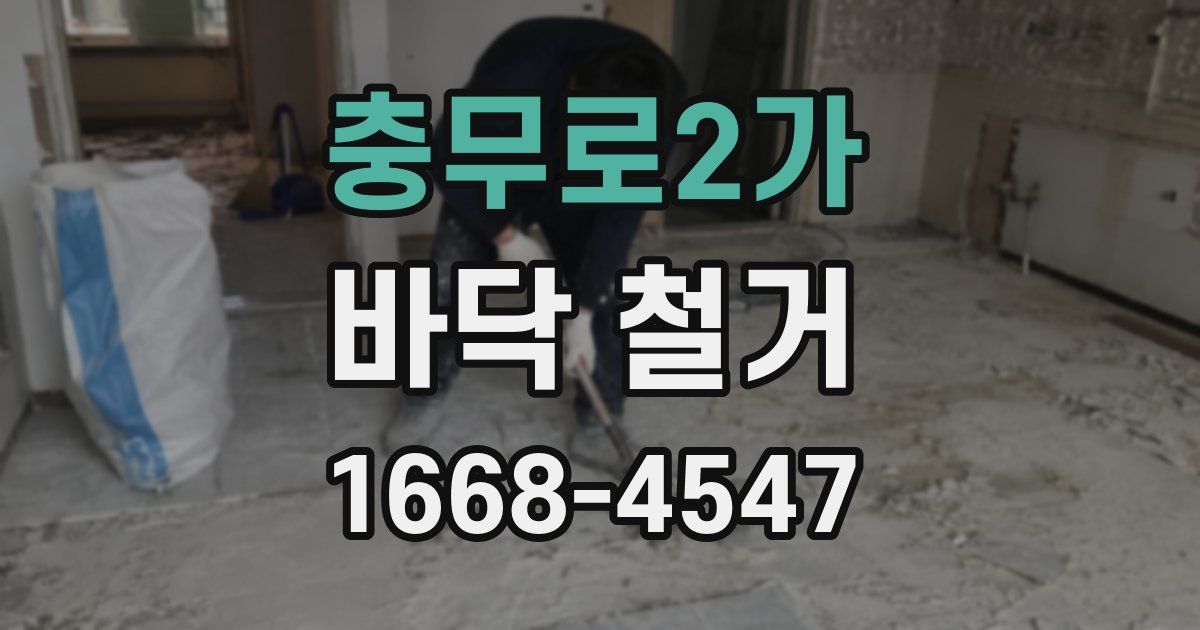충무로2가 바닥 철거