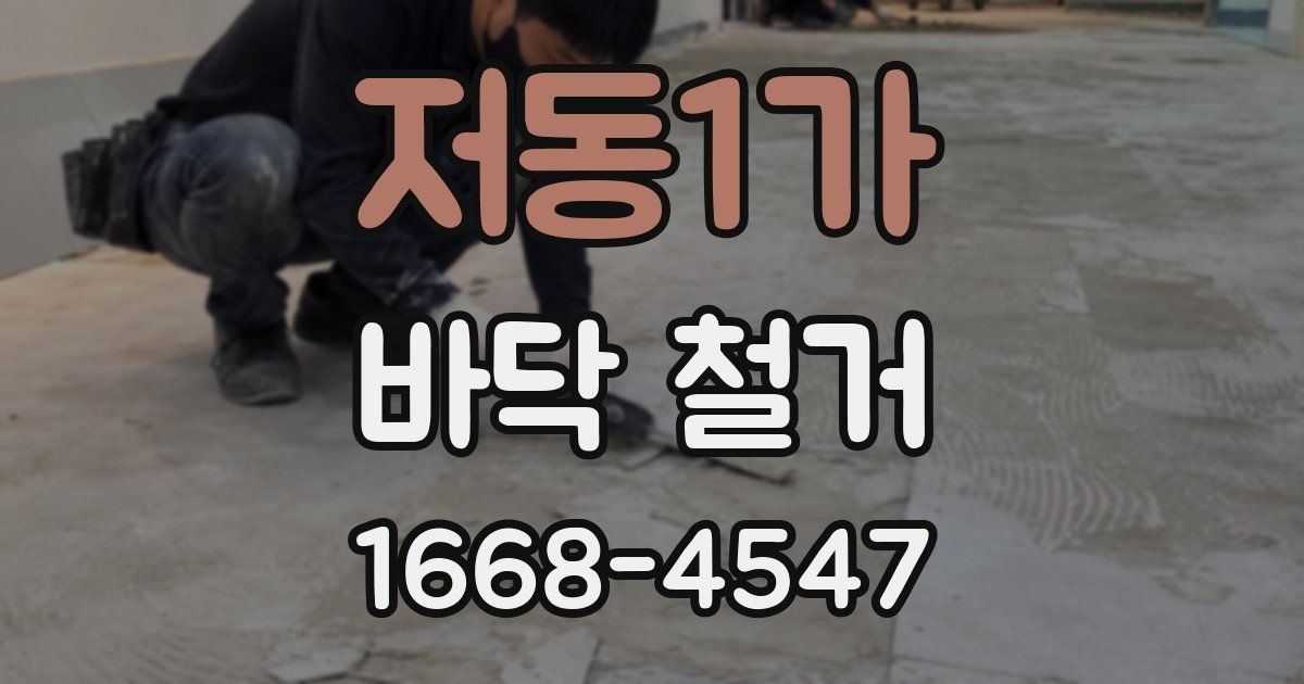 저동1가 바닥 철거