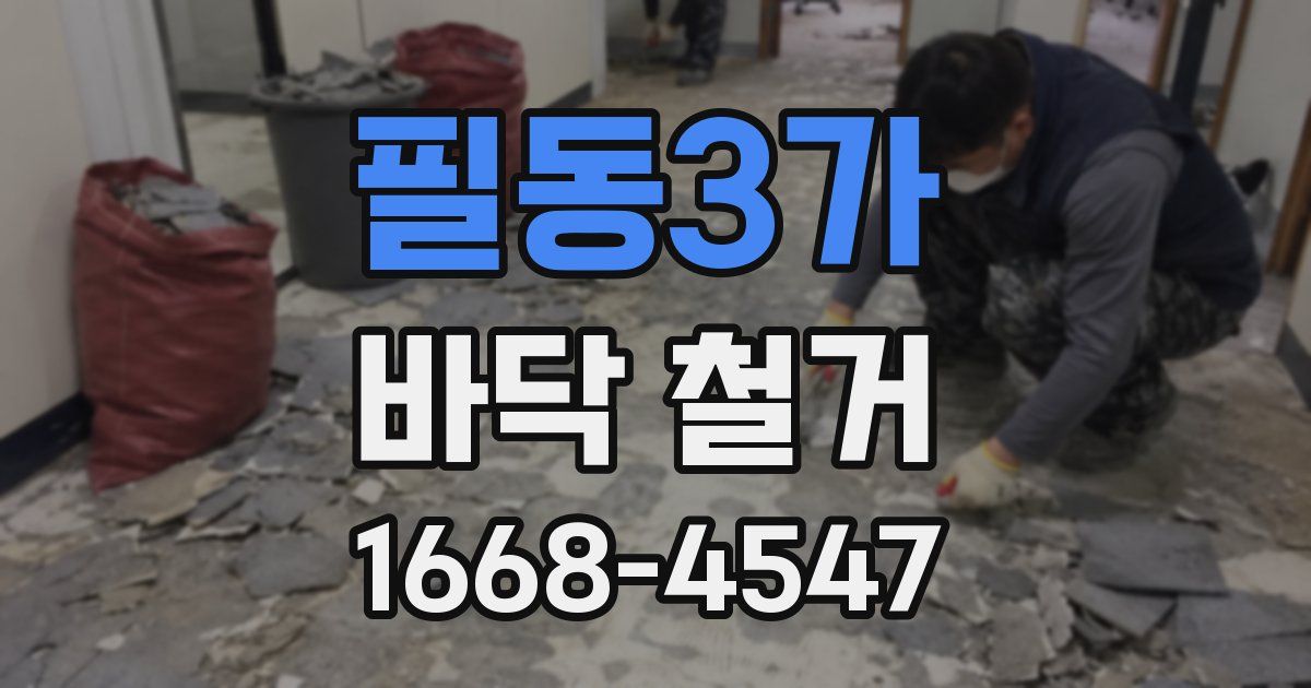 필동3가 바닥 철거