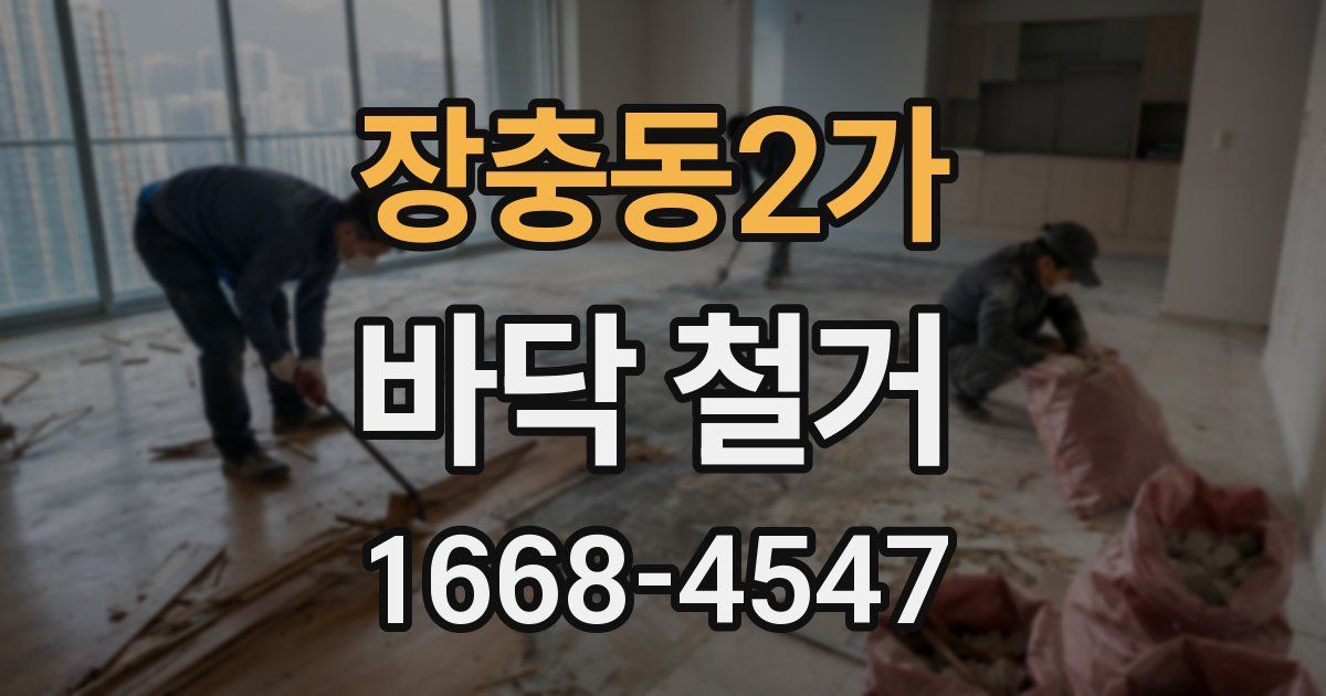 장충동2가 바닥 철거