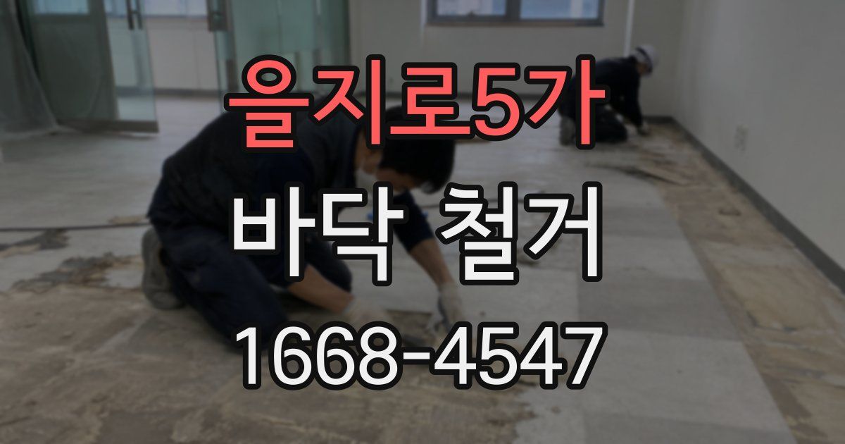 을지로5가 바닥 철거