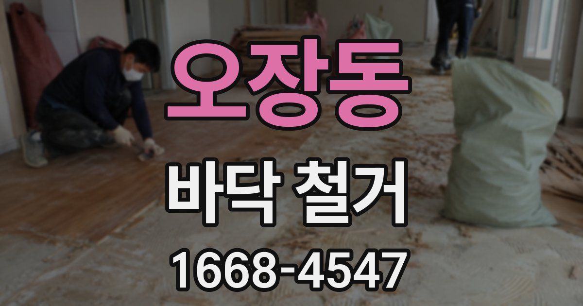 오장동 바닥 철거