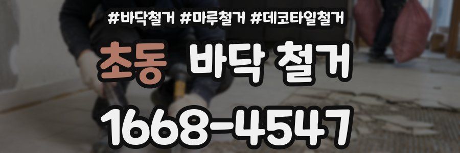 초동 바닥 철거