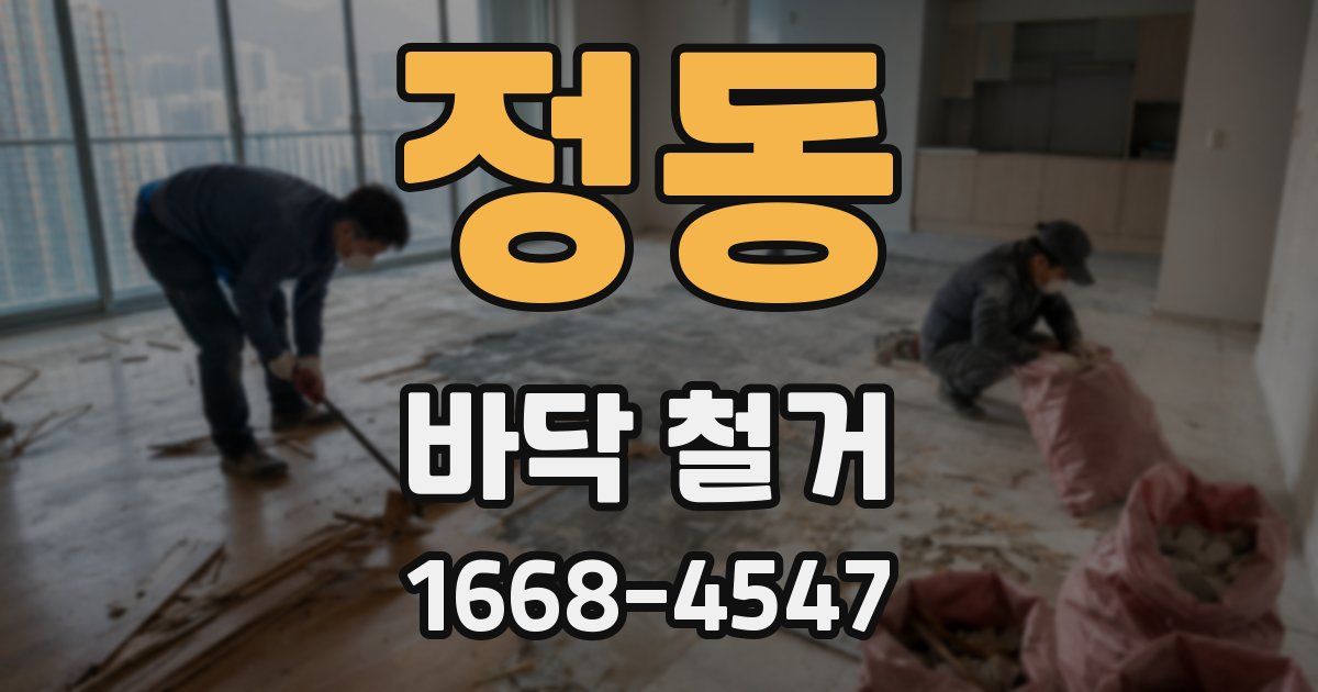 정동 바닥 철거