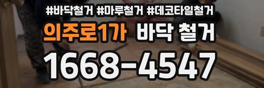 의주로1가 바닥 철거