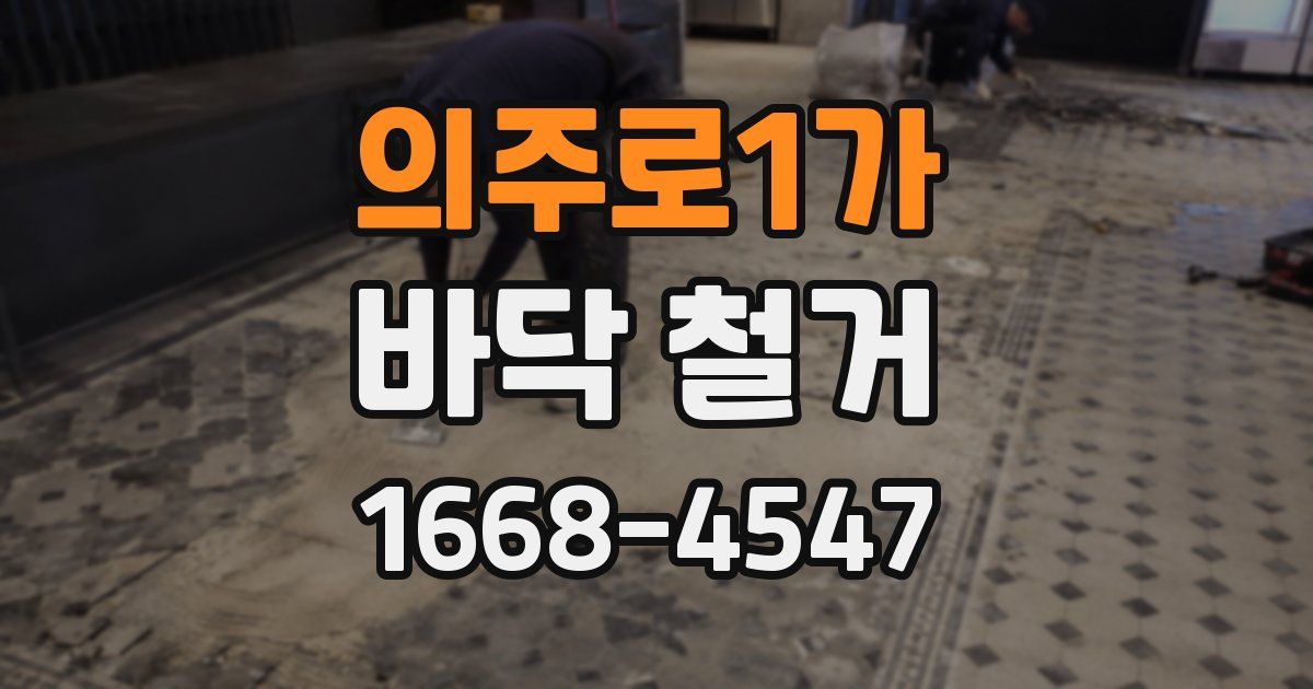 의주로1가 바닥 철거