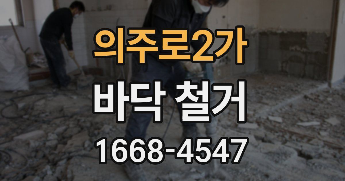 의주로2가 바닥 철거