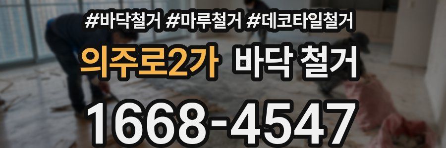 의주로2가 바닥 철거