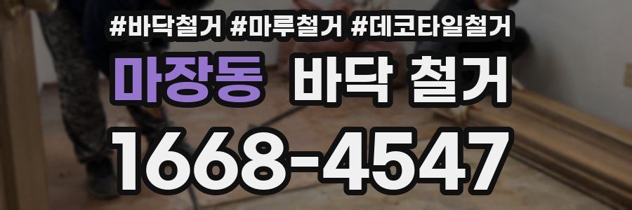 마장동 바닥 철거