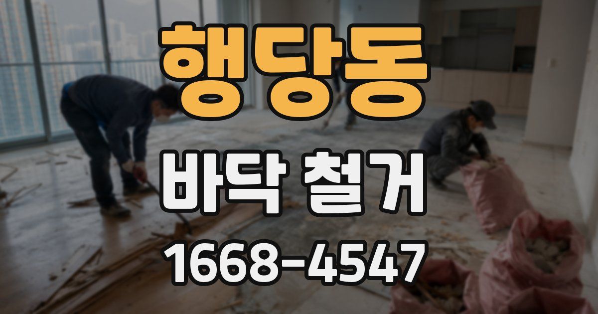 행당동 바닥 철거