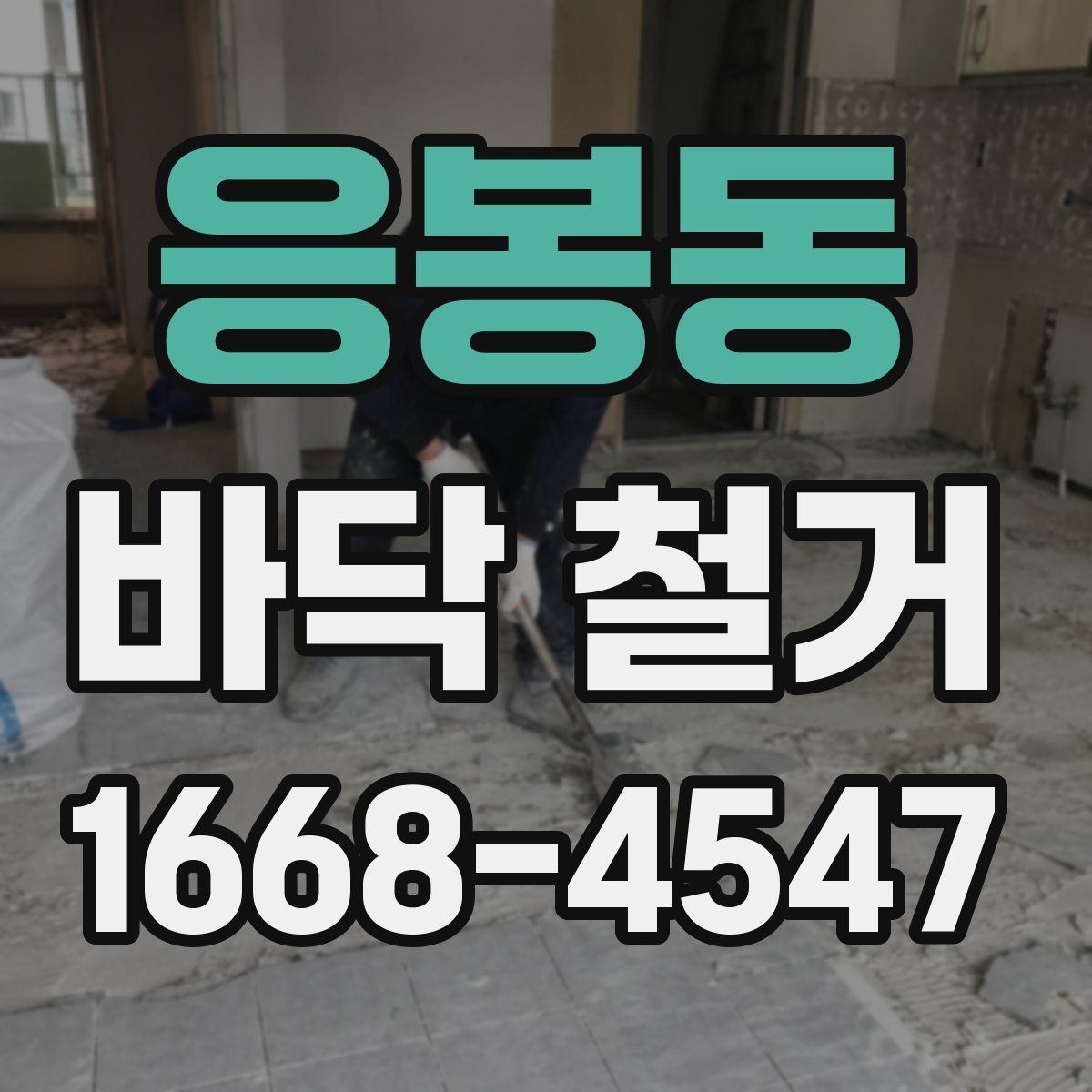 응봉동 바닥 철거 전 주민 공지 시 참고할 내용