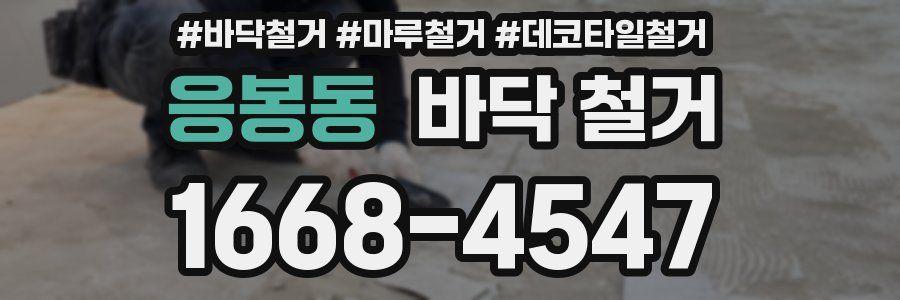 응봉동 바닥 철거