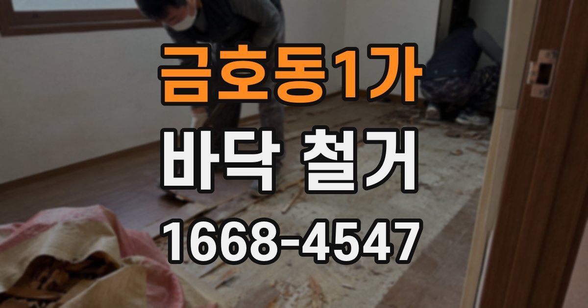 금호동1가 바닥 철거