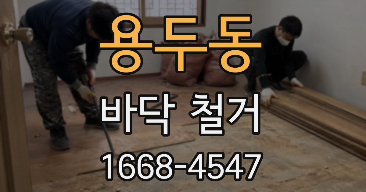용두동 바닥 철거