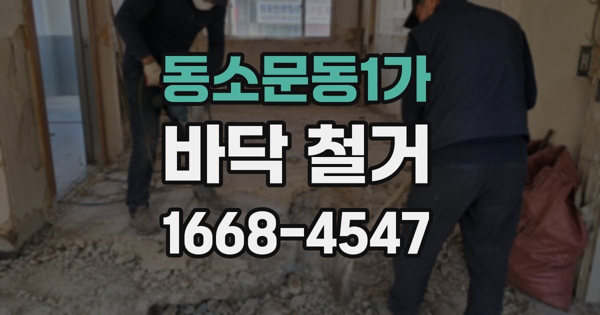동소문동1가 바닥 철거
