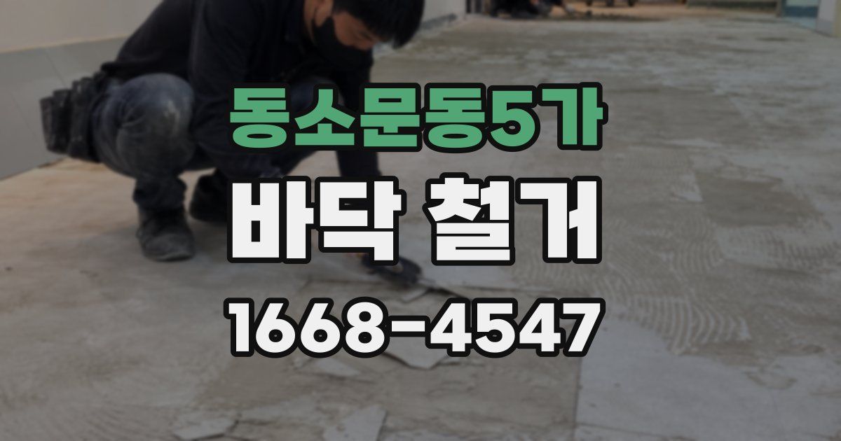 동소문동5가 바닥 철거