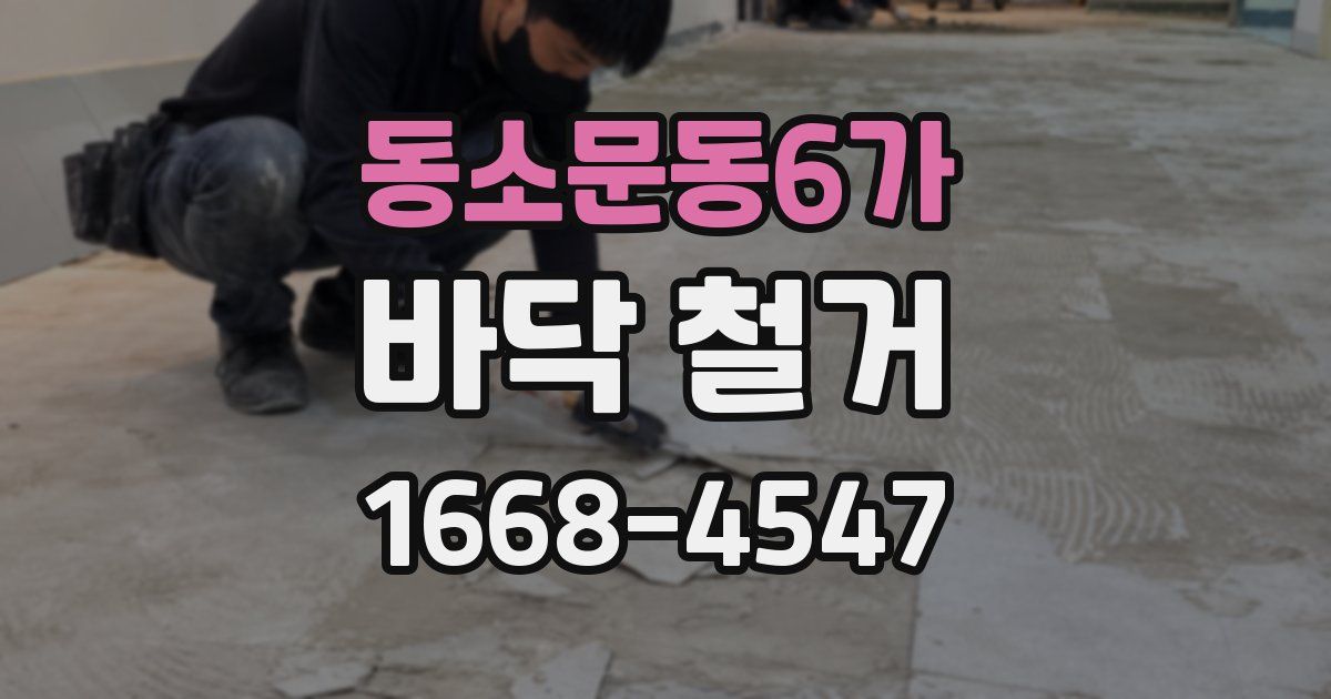 동소문동6가 바닥 철거