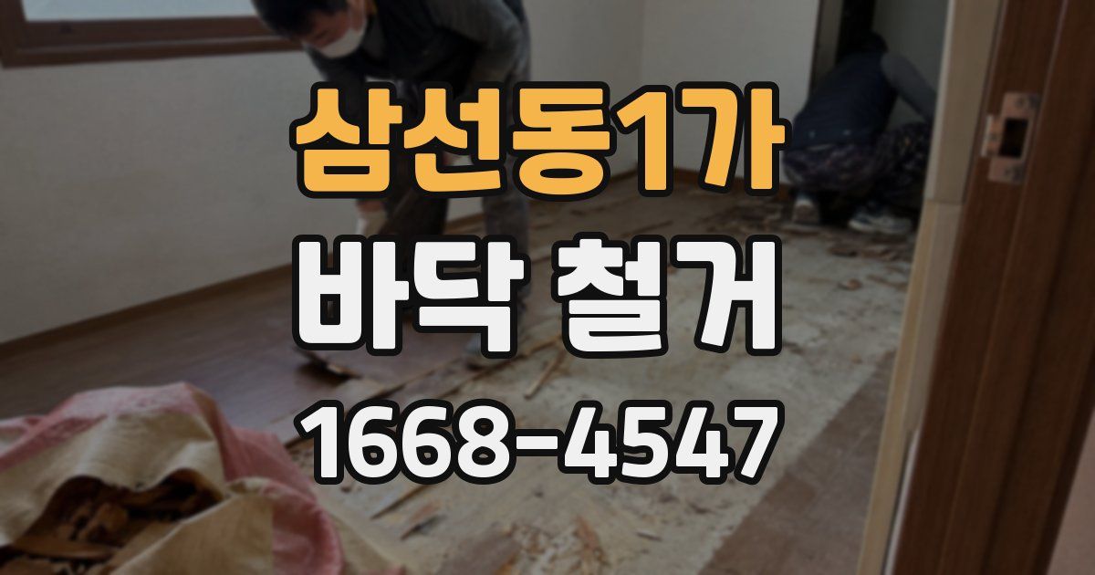 삼선동1가 바닥 철거